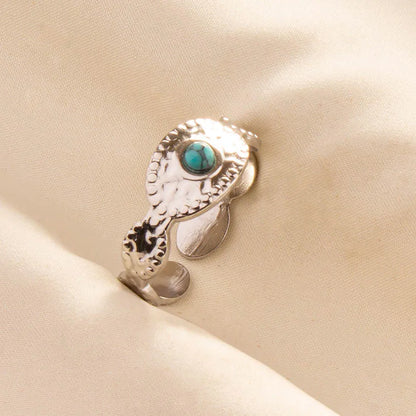 What the Stone Chose — Boho Turquoise Adjustable Ring - Pedlar's Attic