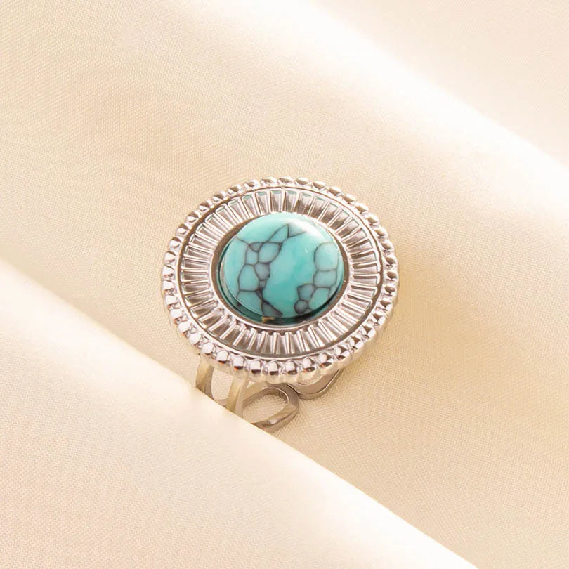 What the Stone Chose — Boho Turquoise Adjustable Ring - Pedlar's Attic
