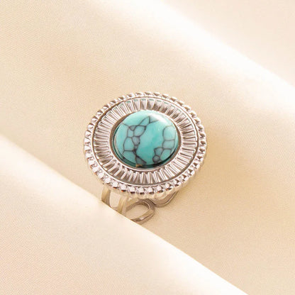 What the Stone Chose — Boho Turquoise Adjustable Ring - Pedlar's Attic