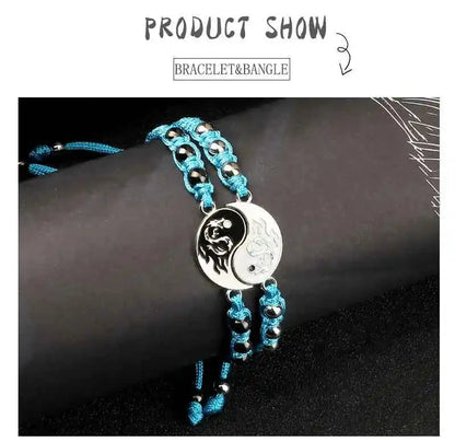 2Pcs/set Dragon Tai Chi Gossip Braided Bracelets lots of styles - Pedlar's Attic