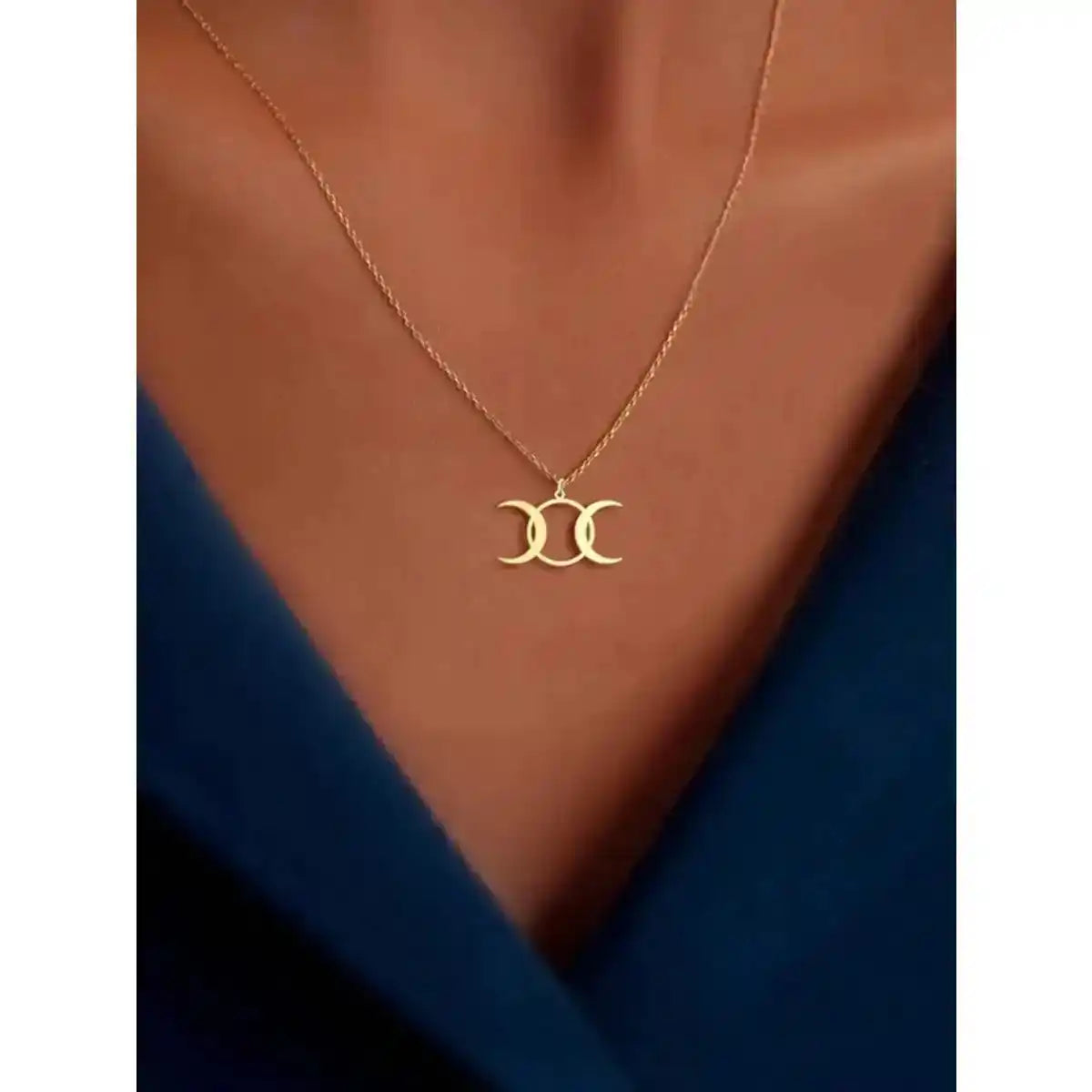The Three-Faced Moon – Triple Moon Goddess Necklace
