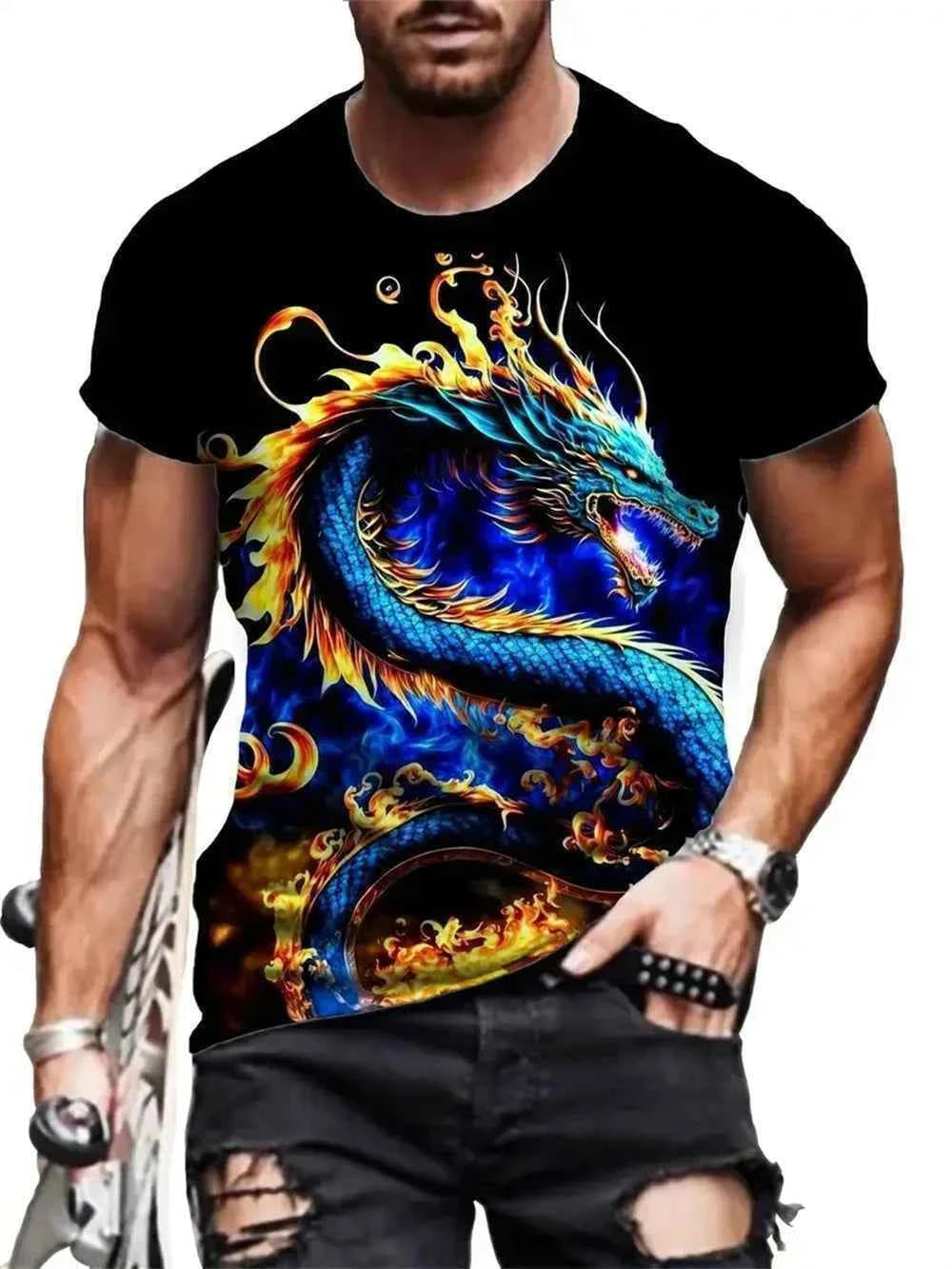 Dragon Print T-shirt 4