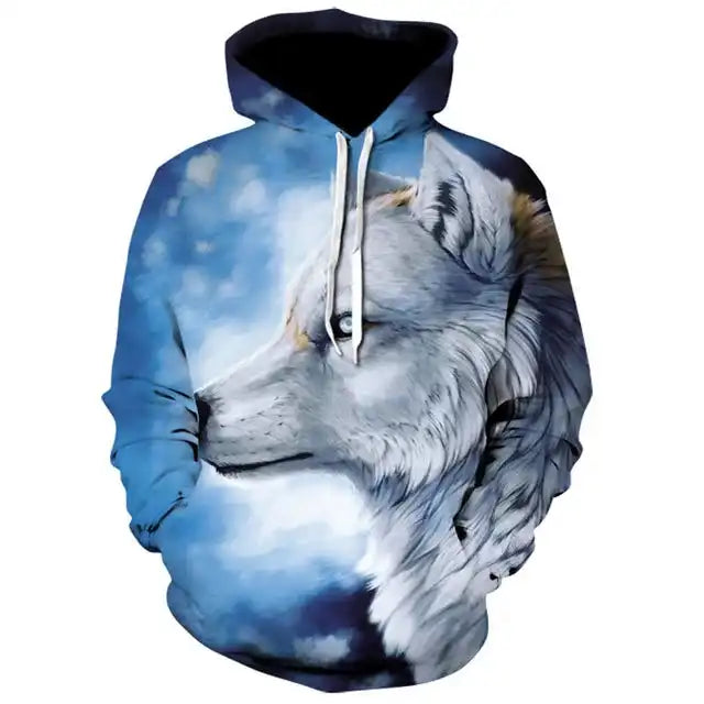 The Wolf Doesn't Explain Itself — 3D Wolf Oversized Hoodie