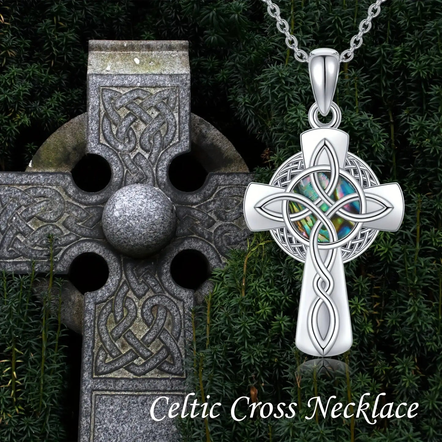 The Three-Fold Moon — Celtic Trinity Moonstone Necklace