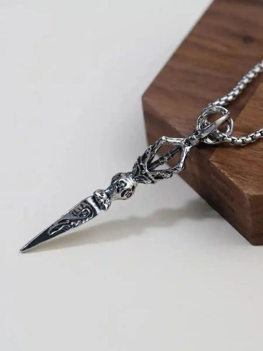 Vintage Hollow Out Design Pendant Necklace - Pedlar's Attic