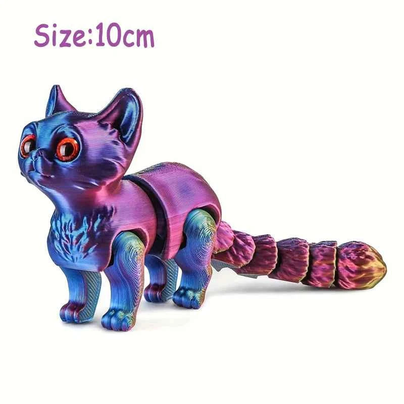3D Printed Animals Toy Multi-joint Movable Dinosaur Snake Fidget Toy Adults Autism Stress Relief Toys Desktable Decor Kids Gift