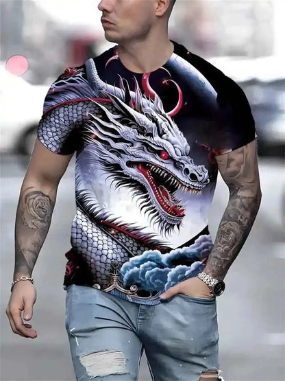 Dragon Print T-shirt 3 - Pedlar's Attic