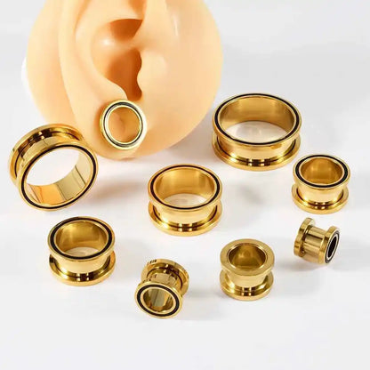 Vibrant Duo-Color Screw Ear Gauges by [Brand Name] – Elevate Your Style with Bold, Unique Designs - Pedlar's Attic