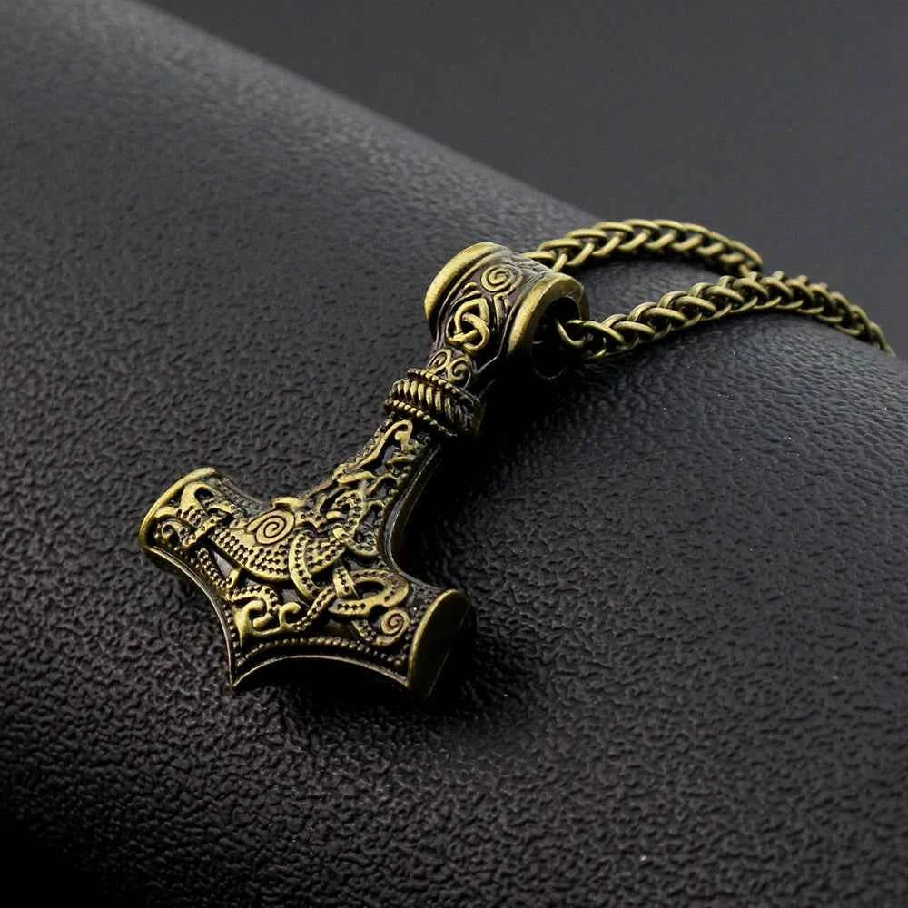Norse Vikings Thor's Hammer Mjolnir Scandinavian Rune Amulet