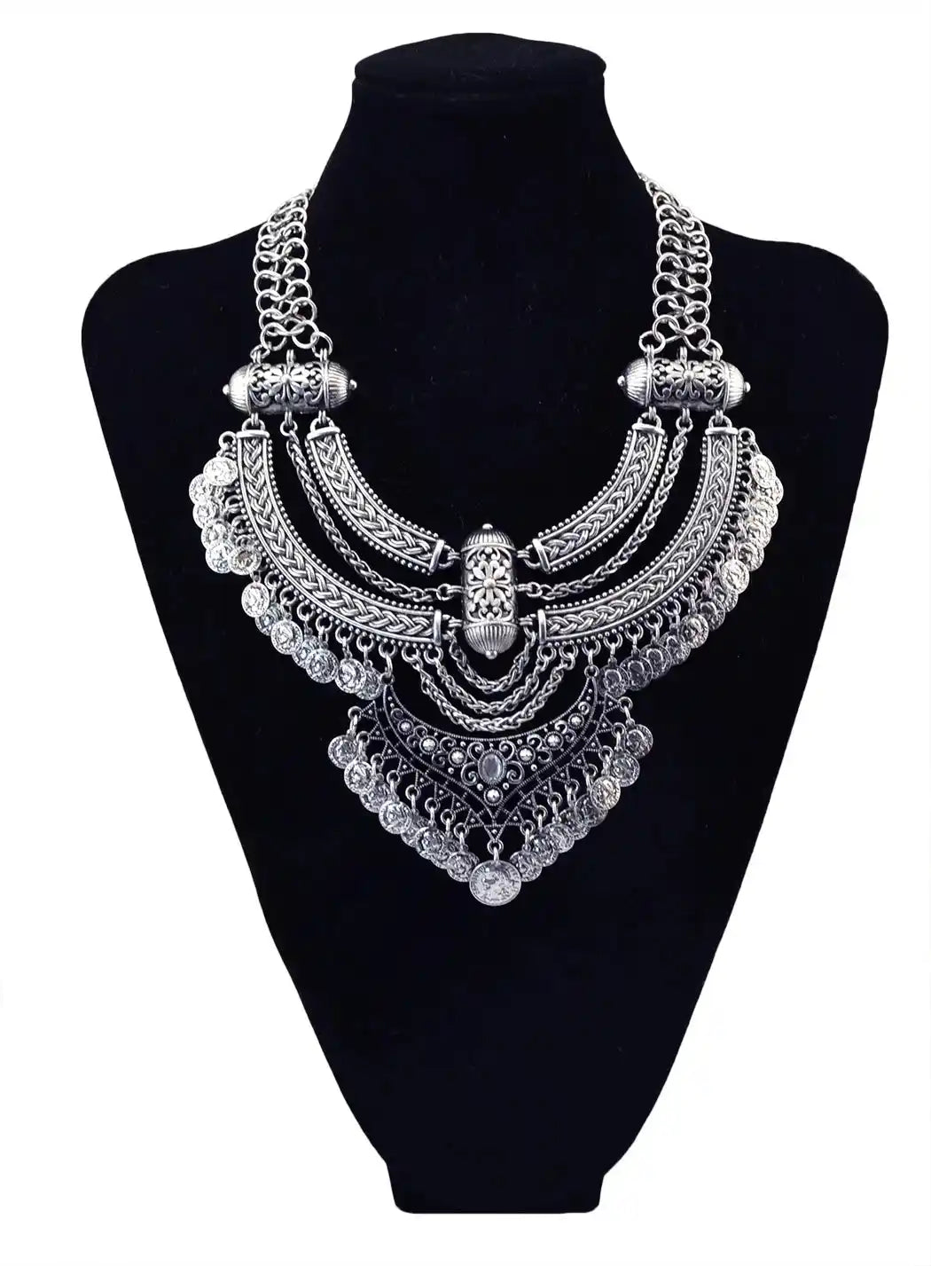 The Wanderer's Collar – Tibetan Boho Statement Necklace