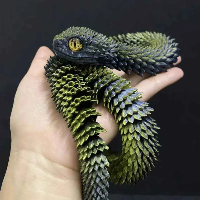 3D Printed Snake Rotatable Articulated Snake - Pedlar's Attic