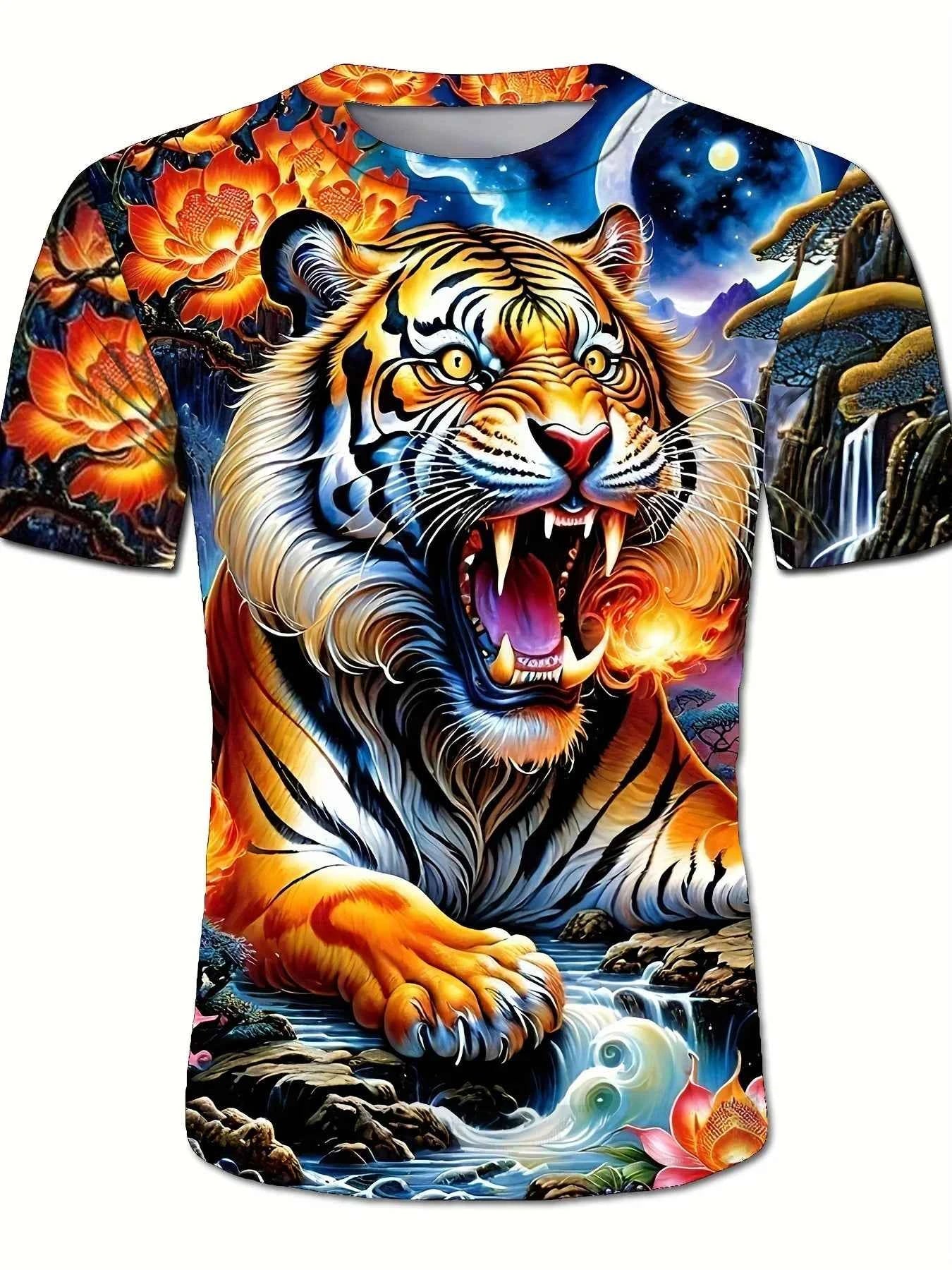 Tiger Print T-Shirt 3D