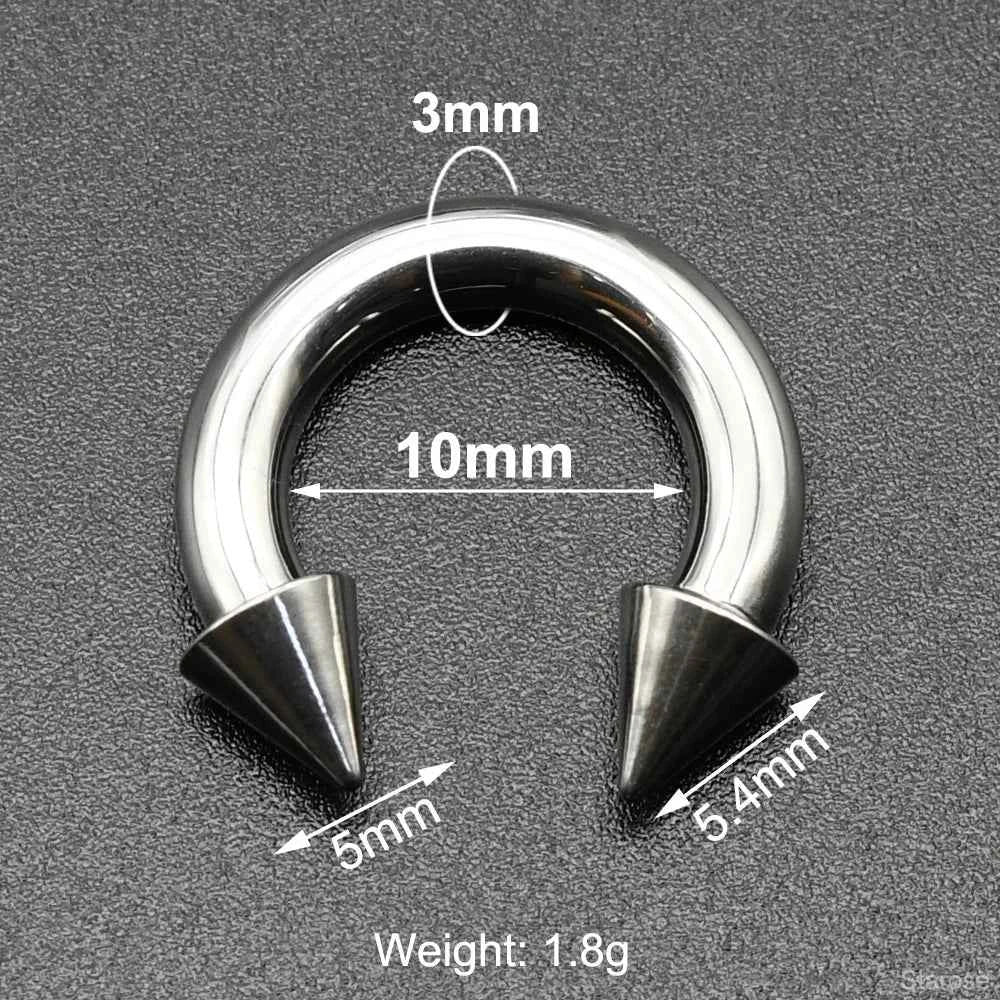 Cone Circular Barbell Piercing Septum Nose Ring Hoop Helix Earrings