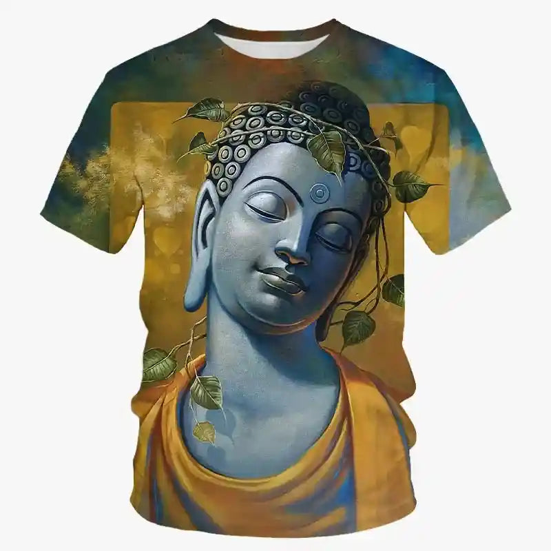 The Awakened One – Gautama Buddha Face 3D Print Tee