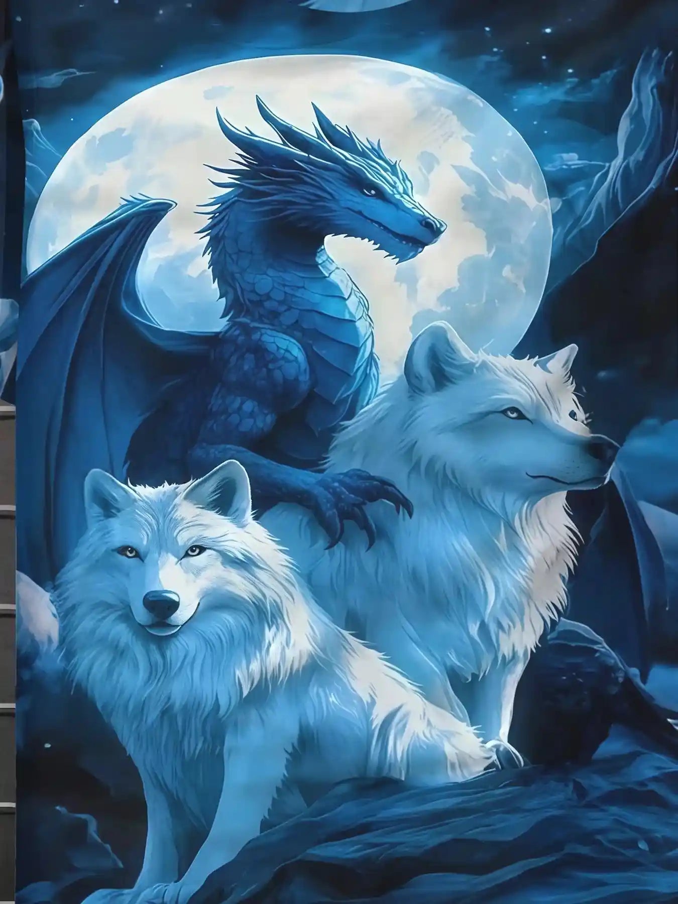 Midnight & the Wolf King 3D Graphic Tee