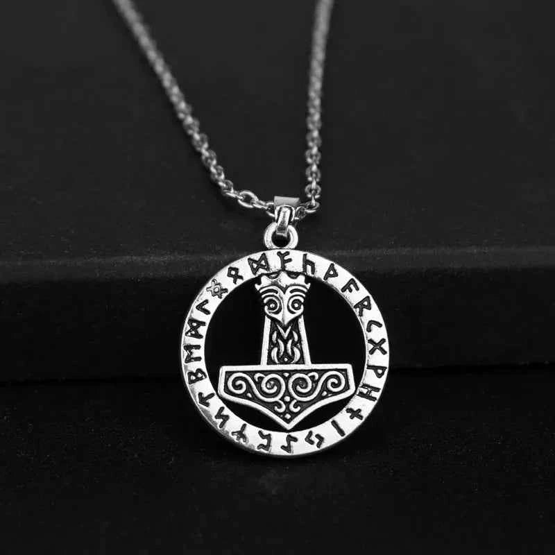 Norse Vikings Thor's Hammer Mjolnir Scandinavian Rune Amulet