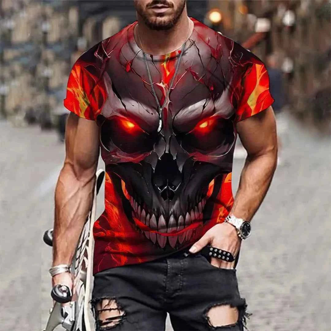 awesome, skull Men's T-shirt 4