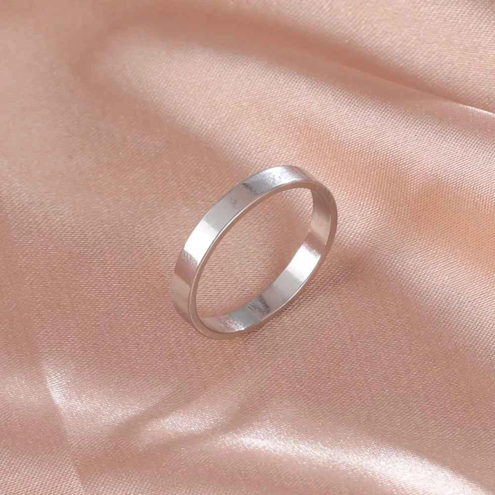Dreamtimes Chic Simple Round Band Rings For Women Men 3 Colors Stainless Steel Engagement Female Ring Gifts 2023 Jewelry