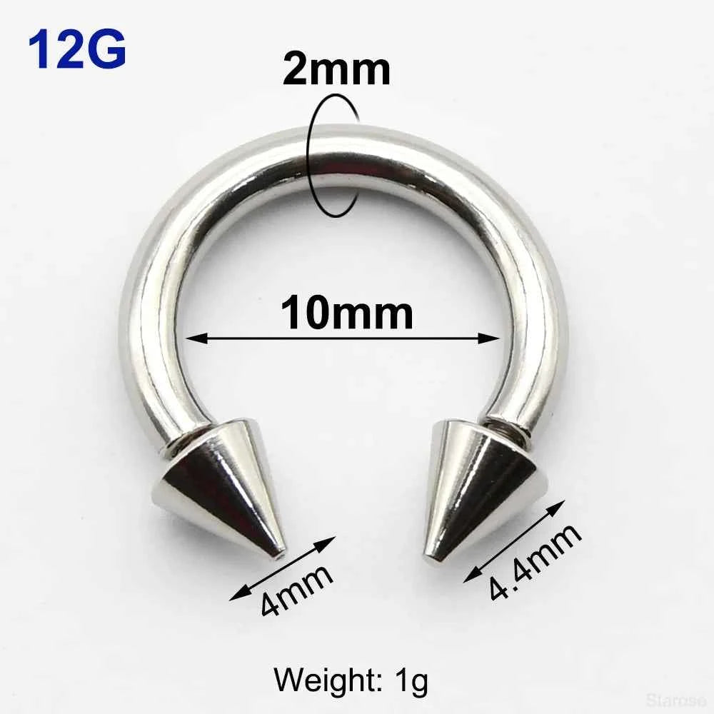 Cone Circular Barbell Piercing Septum Nose Ring Hoop Helix Earrings