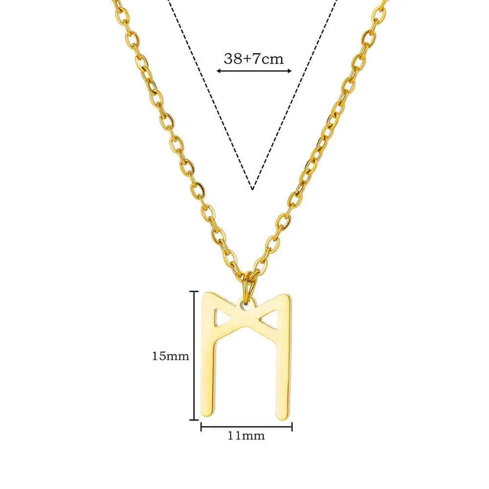 Norse Runic Pendant Viking Rune Layering Necklace