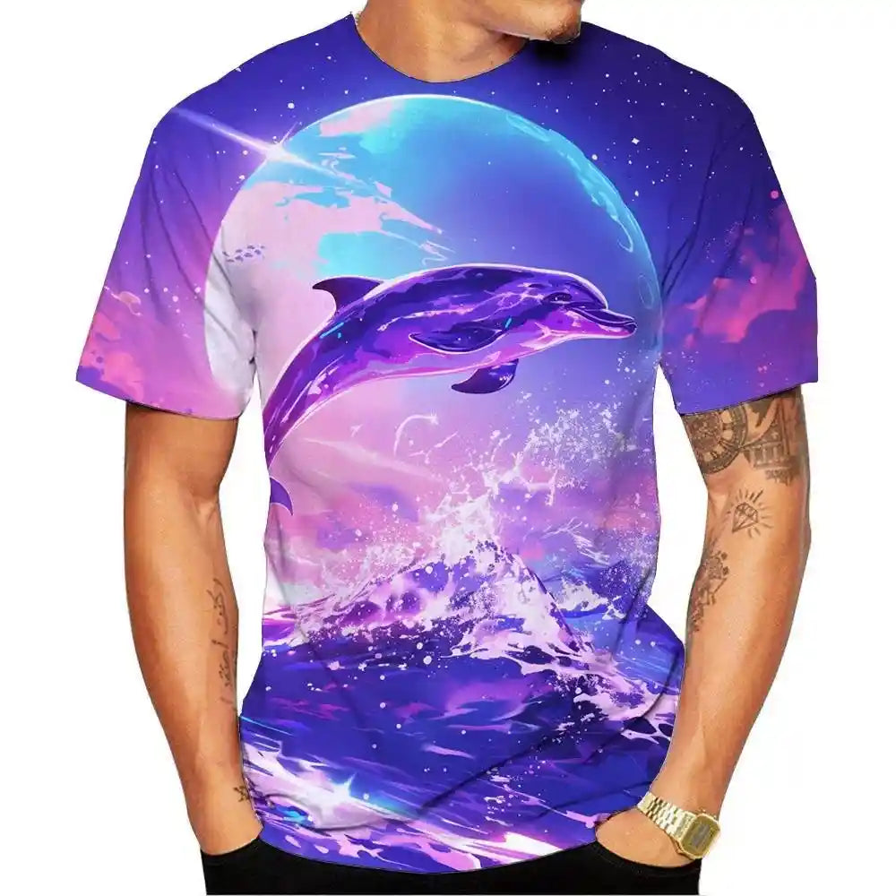 Whispers of the Deep – Dolphin Spirit 3D Tee