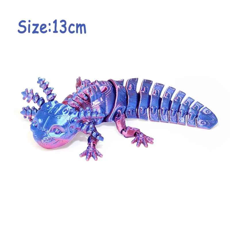 3D Printed Animals Toy Multi-joint Movable Dinosaur Snake Fidget Toy Adults Autism Stress Relief Toys Desktable Decor Kids Gift