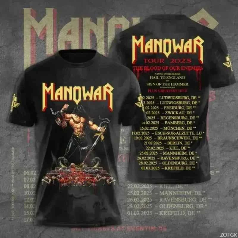 Manowar Band 3D Print T-shirt