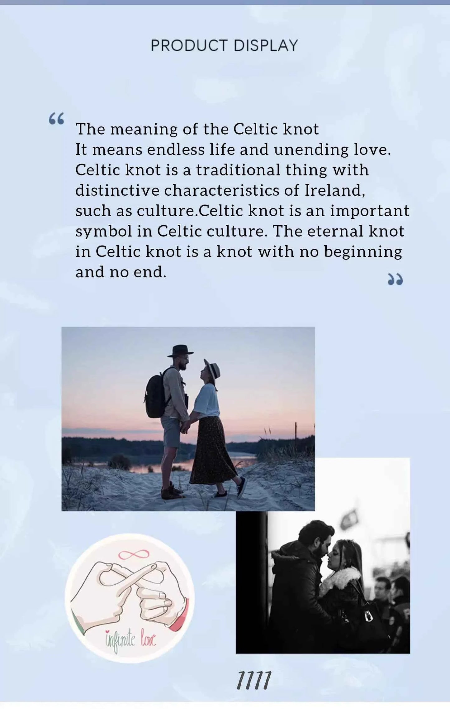 Celtic Knot Triple Moon Goddess Geometry Necklace