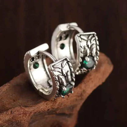 Vintage Simple Small Hoop Earrings Stainless Steel Hypoallergenic Earrings for Men Women Cool Indian Boho Jewelry - Pedlar's Attic