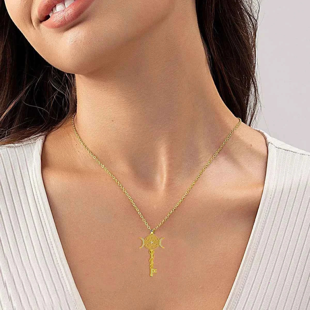 Hekate Wheel Pendant Necklace