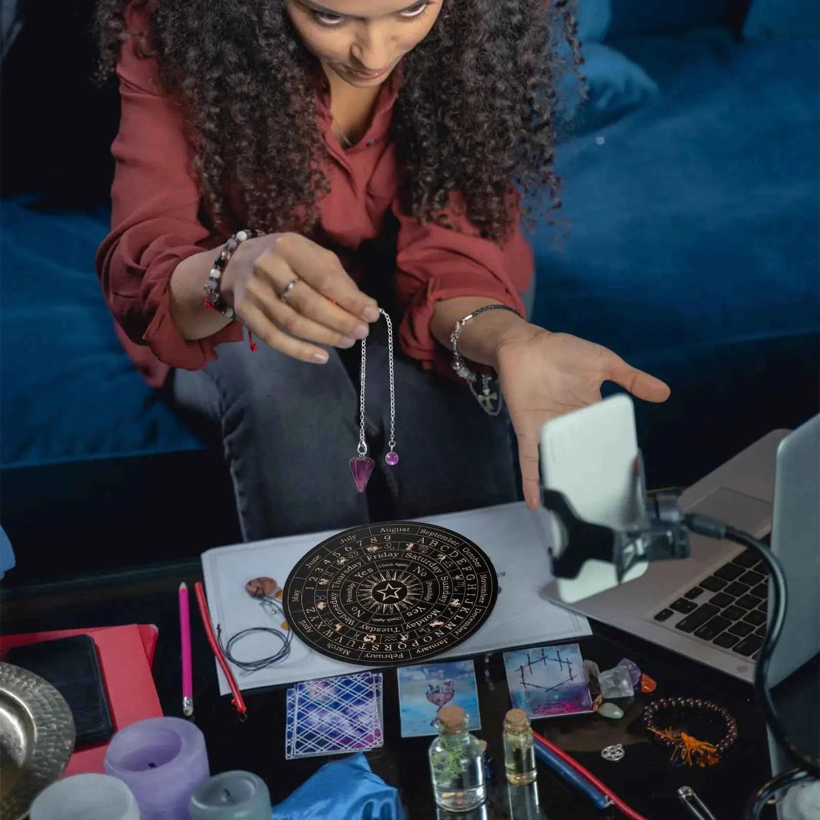 Ouija Spirit Board Wooden Decorative Message Planchette Boards With Letters Spirit Decorations Ouija Board Game For Themed