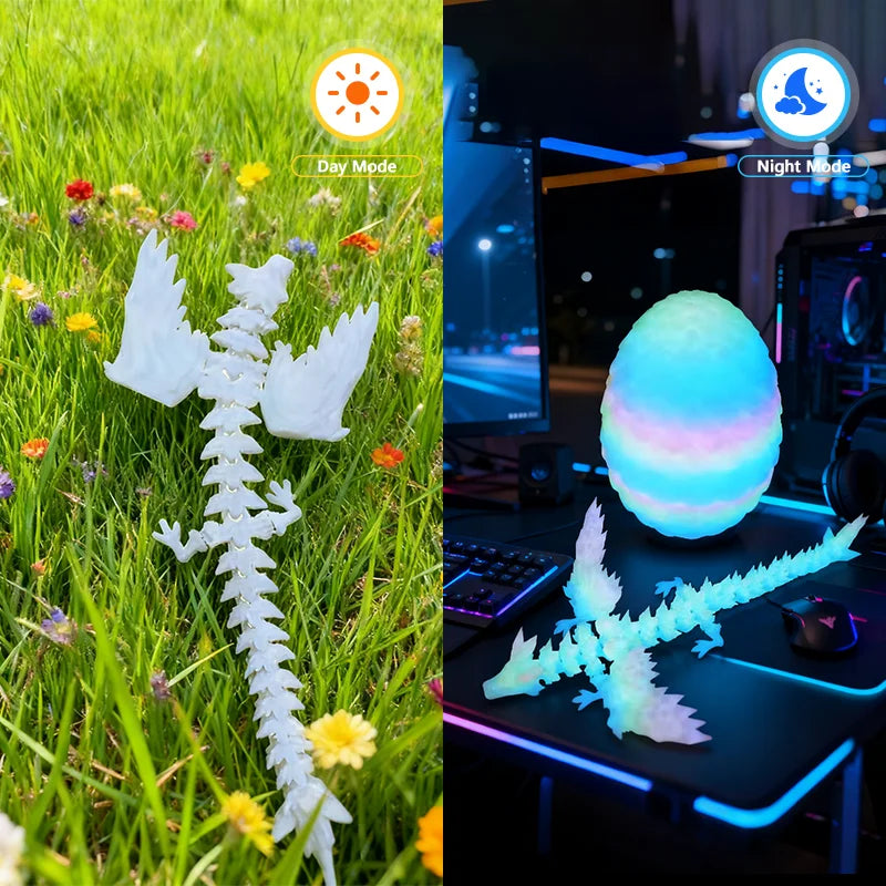 3D Printed Dragon Colorful Gem Dragon Figurines