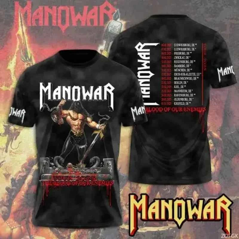 Manowar Band 3D Print T-shirt