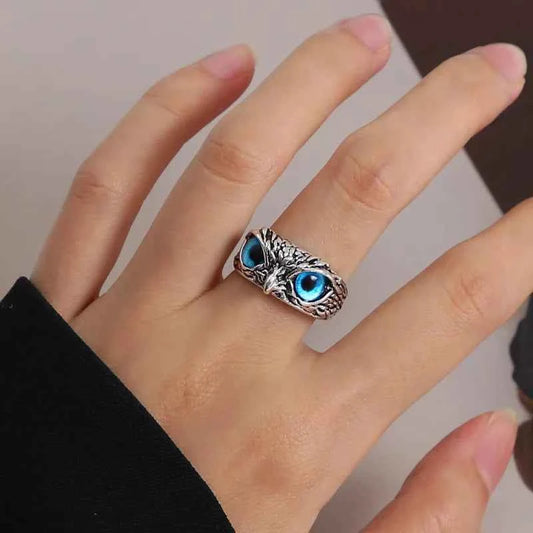 Owl Charm Ring - Vintage Gothic Jewelry for Men & Women - Cute Animal Design for Youth Gifts - Pedlar's Attic