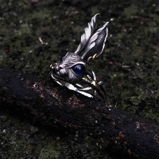 Retro Alice Wonderland Rabbit Ring Punk Gothic