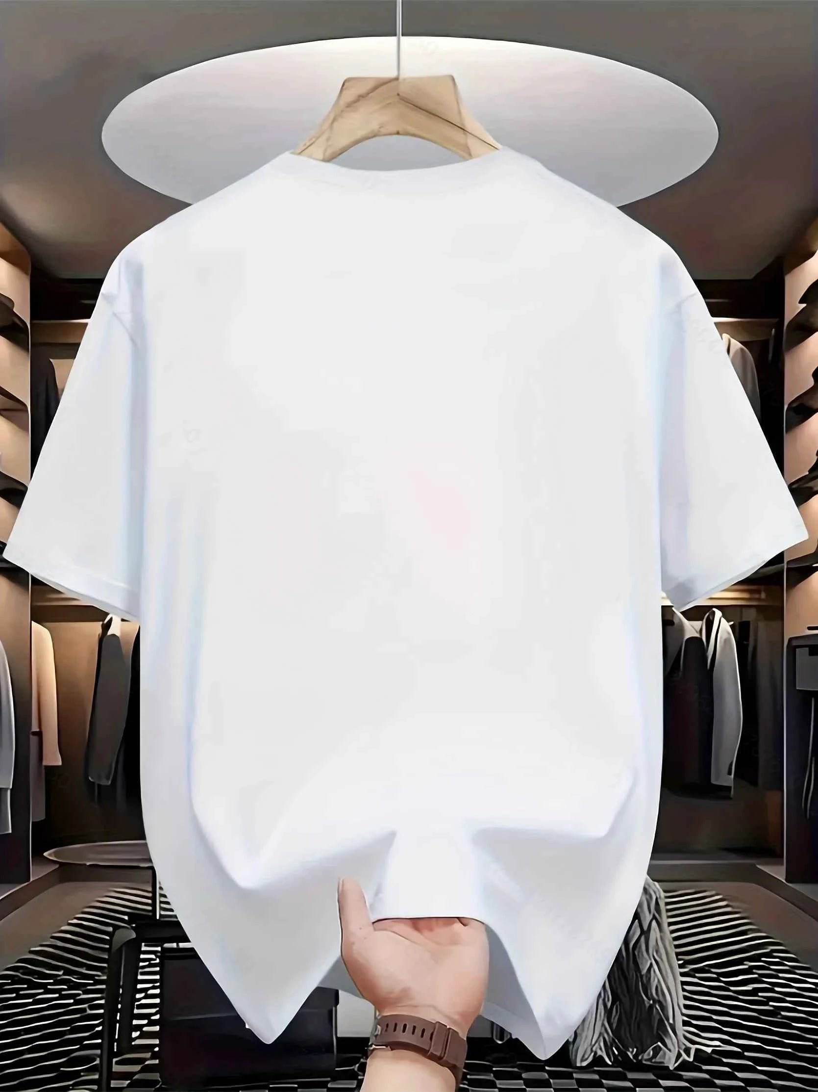 Men's Summer Casual Short Sleeve T-Shirt with Print - Breathable Round Neck Tee Unisex Streetwear Tops 2026 Graphic Pullovers