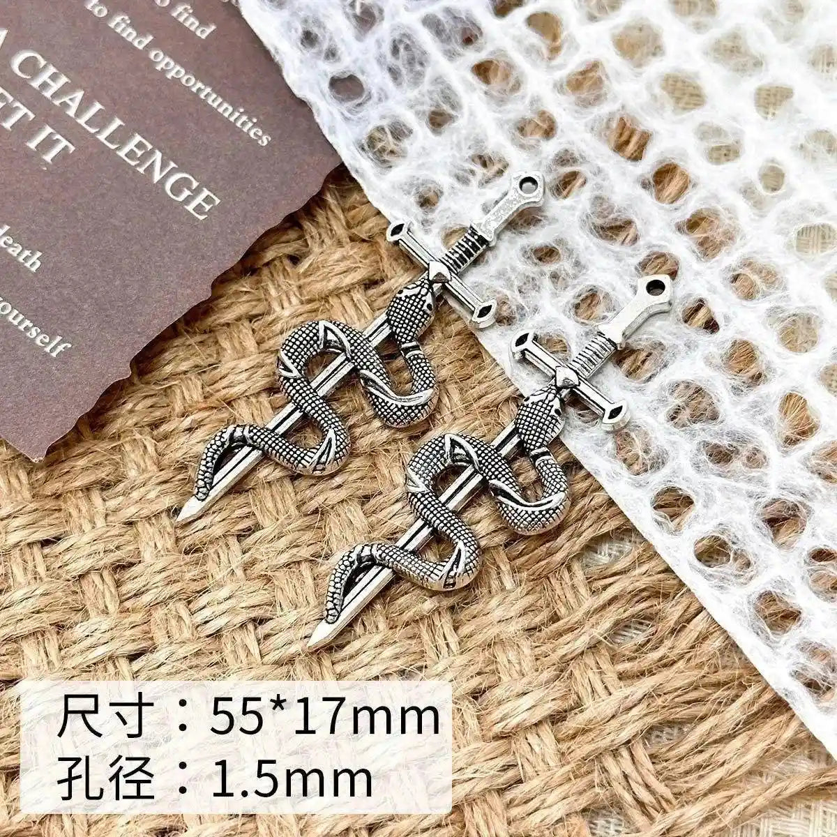 Snake Necklace,Edgy Gothic Sword - Pedlar's Attic