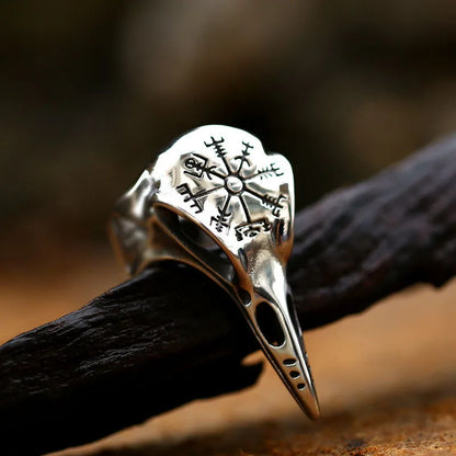 The Raven’s Passage — Adjustable Bird Skull Ring