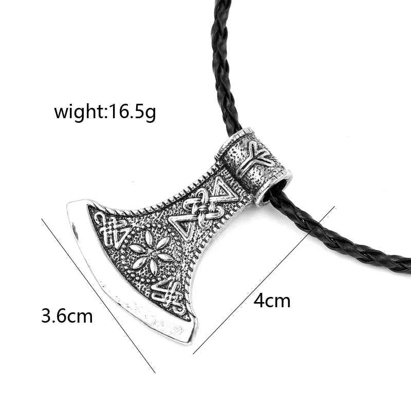 Norse Viking Scandinavian Axe Head Pendant Necklace