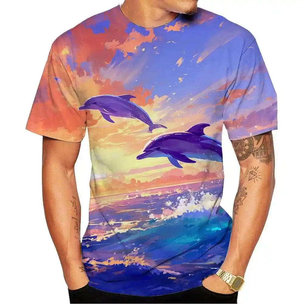 Whispers of the Deep – Dolphin Spirit 3D Tee