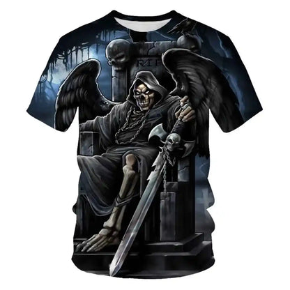 5 Styles Dark Street 3D T-shirt with Horror Skull Print - Pedlar's Attic