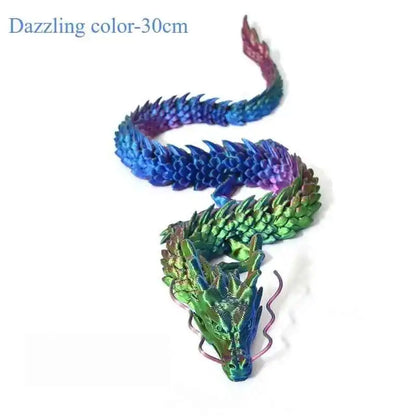 3D Printed Conjoined Dragon Ornaments Movable Cartoon Creative Dragon Plants rockery Fish Tank Landscaping Decoration 30cm - Pedlar's Attic