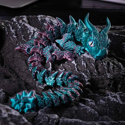 3d Printed Steam Technology Dinosaur Animal Toys Home Room Car Ornaments Joints Can Move Freely Steam Technology Flying Dragon - Pedlar's Attic