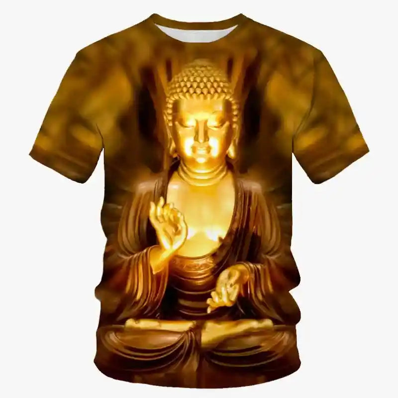 The Awakened One – Gautama Buddha Face 3D Print Tee