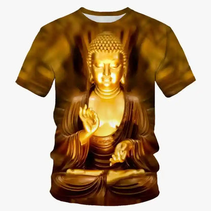The Awakened One – Gautama Buddha Face 3D Print Tee