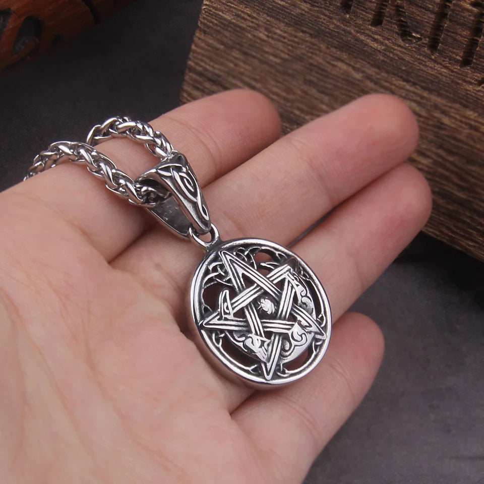 The Five-Pointed Oath — Celtic Pentagram Amulet Necklace