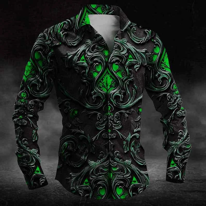 Fashion Men's Button Shirt Long Sleeve
