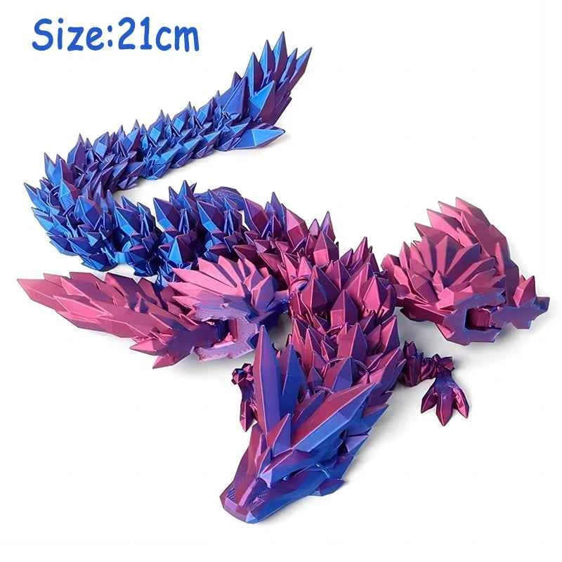 3D Printed Animals Toy Multi-joint Movable Dinosaur Snake Fidget Toy Adults Autism Stress Relief Toys Desktable Decor Kids Gift