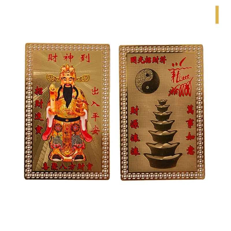 Collection Tibetan Buddhism Exquisite Copper Card Amulet Thangka Fortune Card Buddha Safe And Good Luck Card Gift