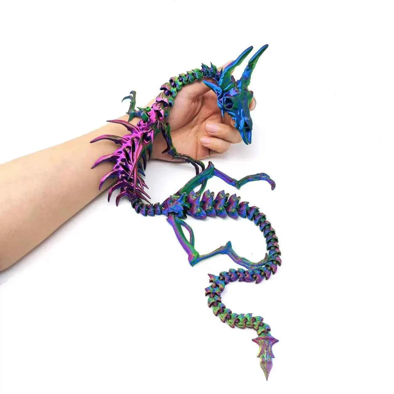 3D Printing Dragon Skeleton Model  Creative Joints Movable Desktop Craft Ornament Toys Home Decorations Gifts